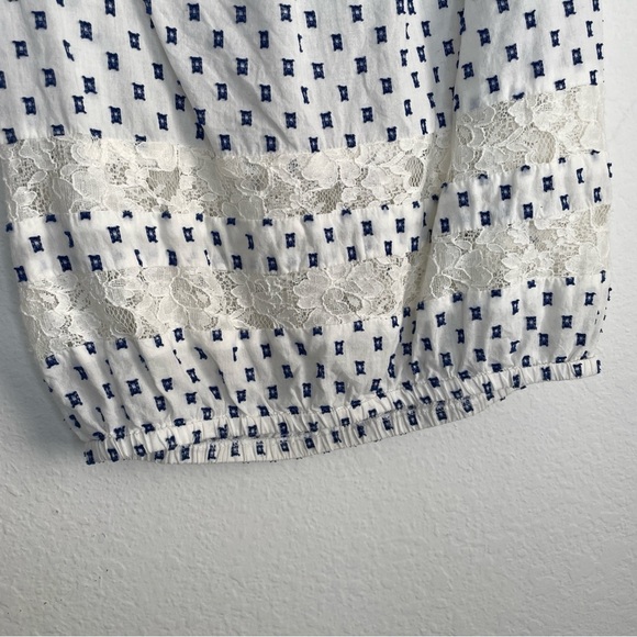 Rewind Ivory White Going Out Top Lace Trim Boho Y2K Fairy Size M Lightweight - Picture 5 of 8